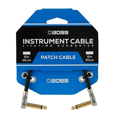 Immagine di BOSS BPC 4 4in/10cm length Space saving pedal patch cable with slimline pancake plugs for pedalboards
