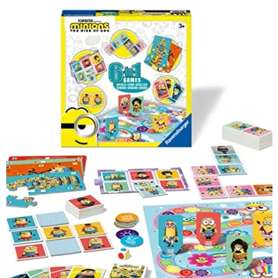 Immagine di Ravensburger Minions 2 The Rise of Gru 6 in 1 Games Compendium Set for Kids Age 3 Years Up