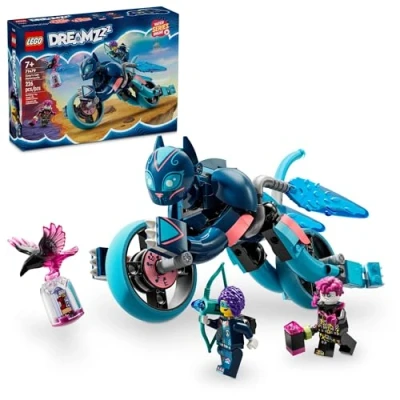 Immagine di LEGO DREAMZzz Zoey 71479 giocattolo creativo per bambini dai 7 anni in su, ricostruire una figura di animale bicicletta, gatti