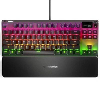 Immagine di SteelSeries Apex 7 TKL Tastiera meccanica per videogiochi Forma Compatto Smart Display OLED Retroilluminazione LED RGB Switch Rossi Layout Americano (QWERTY)