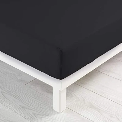 Immagine di douceur d&#039;intérieur, Lenzuolo con angoli elasticizzati (140 x 190 cm) Jersy Carbonio, 100% Cotone