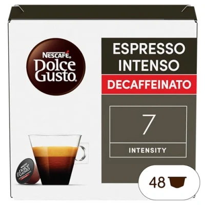 Immagine di NESCAFÉ Dolce GUSTO Espresso Intenso Decaffeinato Caffè, 3 Confezioni da 16 Capsule (48 Compatibili Nescafé Gusto)