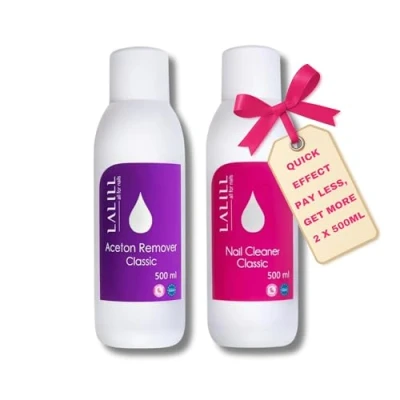 Immagine di LALILL Set detergente per unghie 500 ml + acetone smalto sgrassatore smalto, gel, ibridi in gel