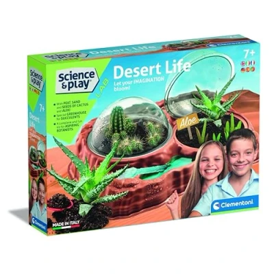 Immagine di Clementoni Science &amp; Play Lab Desert Life, Bambini Laboratorio Botanica, Gioco scientifico 7 Anni Made in Italy, Multicolore, 97858, Esclusivo Amazon