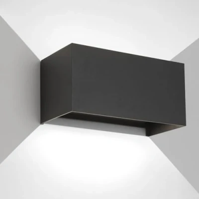 Immagine di 25W LED Applique da Esterno/Interno Lampada Esterno a Parete IP65 Impermeabile Moderno Alluminio Nero 6500K Bianco Freddo per Luce Angolo di Regolabile