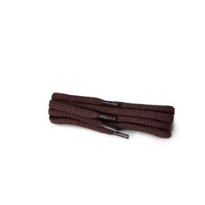 Immagine di Kaps lacci tondi, in cotone 100% durevoli di alta qualità, fabbricati Europa, 1 paio, molti colori e lunghezze (100 cm da 5 a 7 paia occhielli / 79 marrone scuro)