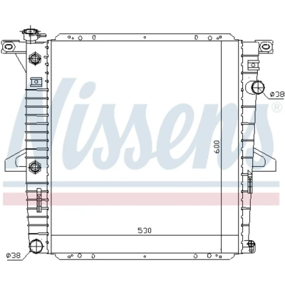 Immagine di NISSENS 69203 Radiatore motore Alluminio 530 600 26 Alette di raffreddamento saldate