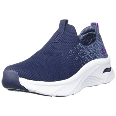 Immagine di Skechers Arch Fit D&#039;lux Key Journey, Sneaker Donna, Navy Knit Viola Trim, 41 EU