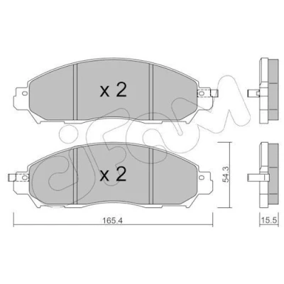 Immagine di CIFAM 822 1081 1 Kit pastiglie freno con segnalatore acustico usura NISSAN: Leaf II