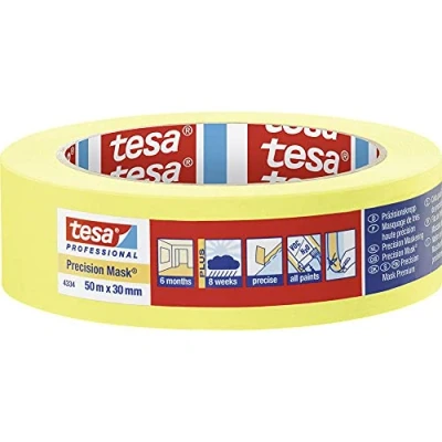 Immagine di tesa PRECISION 04334 00002 00 Nastro crespato Präzisionskrepp® Giallo (L x L) 50 m 30 mm 1 pz.