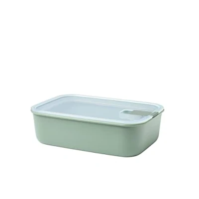 Immagine di Mepal Contenitore per alimenti EasyClip Barattolo con coperchio e chiusura a scatto Adatto microonde, forno vapore, frigorifero congelatore 1500 ml Nordic sage