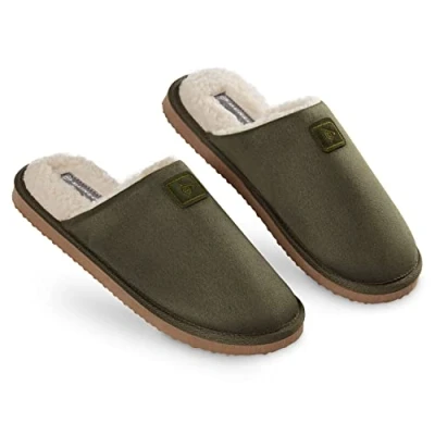 Immagine di DUNLOP Pantofole Uomo Invernali, Ciabatte da Casa Memory Foam con Imbottitura Interna Regali per Lui Natale Compleanno (Cachi, 43, numeric_43)