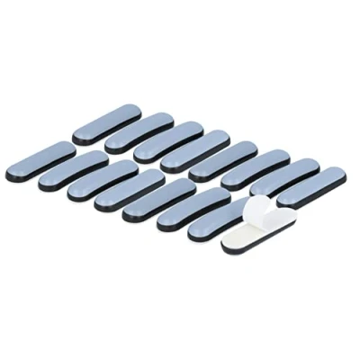 Immagine di GLEITGUT 16 x piedini in teflon autoadesivi rettangolari 38 10 mm per mobili con superficie politetrafluoroetilene