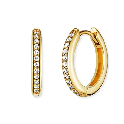 Immagine di Engelsrufer Orecchini a cerchio da donna, in Argento 925, 24 zirconi, 32023815, 16mm, sterling, Zirconia cubica