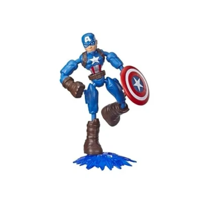Immagine di Avengers E7869 Marvel Bend and Flex Action Figure Toy, 6 Inch Flexible Captain America, Includes Accessory, Ages 4 Up, Multicolor