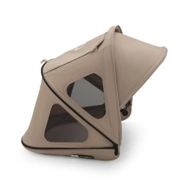 Immagine di Bugaboo Dragonfly Cappottina Breezy, Estensibile per una maggiore copertura e Protezione Solare ottimale, Resistente all&#039;Acqua, Desert Taupe