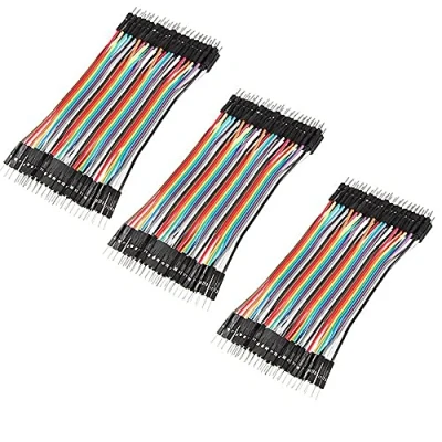 Immagine di Aihasd 120P 10cm 1P 40 Pin Ponticello Dupont maschio cavetti per circuito prototipo breadboard