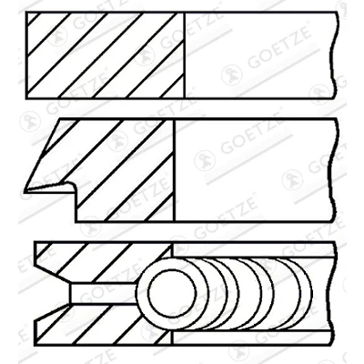 Immagine di GOETZE ENGINE 08 425307 00 Kit Fasce Elastiche 84,5 0,5 BMW: 5 Sedan, X3, 3 Coupe