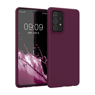 Immagine di kwmobile Custodia Compatibile con Samsung Galaxy A52 / 5G A52s Cover Back Case per Smartphone in Silicone TPU Protezione Gommata viola bordeaux