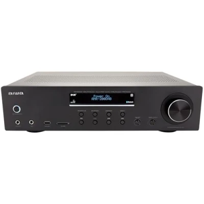 Immagine di AIWA AMR 200DAB Amplificatore Hi Fi multifunzione, Bluetooth 5.0, Tuner DAB/FM, Phono In, Input audio, Mp3 Player da porte USB/SD, Telecomando, Colore Nero