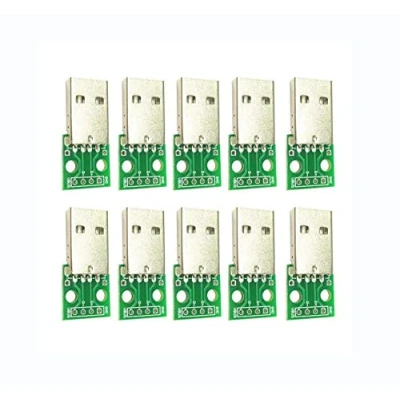 Immagine di DollaTek 10Pcs Connettore USB Maschio/Mini Adattatore da a Dip Femmina 2.54 mm 5 Pin Tipo B USB2.0 Convertitore 01