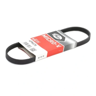 Immagine di GATES Micro V 4PK675 Cinghia Poly 675 4 Poliestere, EPDM (Etilene Propilene Diene Caucciù) FIAT: Punto II Hatchback, Panda I Hatchback
