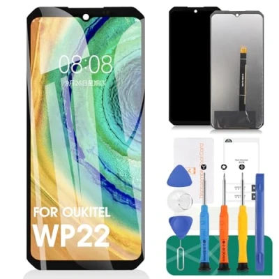 Immagine di SRJTEK Kit di riparazione per display LCD Oukitel WP22 Sostituzione Touch Digitizer Assembly (nero, senza cornice)