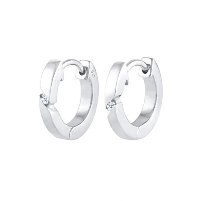 Immagine di DIAMORE Orecchini Donna Creolo Basic con Diamante (0,04 ct.) in Argento 925