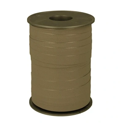 Immagine di PRÄSENT nastro color grigio, rocchetto di pacchi, lungh. 200 m, largh. 10 mm, bianco grigio per decorare e bricolage, effetto carta regali in tutte le occasioni
