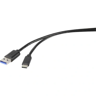 Immagine di Renkforce Cavo USB 3.2 Gen1 (USB 3.0) Spina A, C® 1.80 m Nero RF 4535906