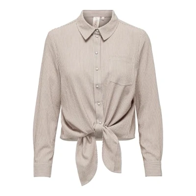 Immagine di ONLY Onllecey LS Knot Maglietta Noos Camicia da Donna, Cocco tostato, S