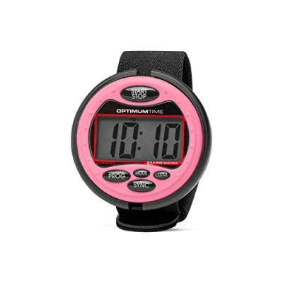 Immagine di Optimum Time Series 3 Sailing Yachting e Dinghy Watch Pink Custodia ABS in da 65 mm di Grandi Dimensioni plastica Jumbo Display a 1 Riga
