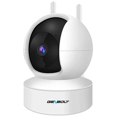 Immagine di Telecamera di sorveglianza wifi per interni,GENBOLT 2MP IP Videocamera con rilevamento umanoide, visione notturna, 4X Zoom Pan Tilt, audio bidirezionale la sicurezza domestica bambini