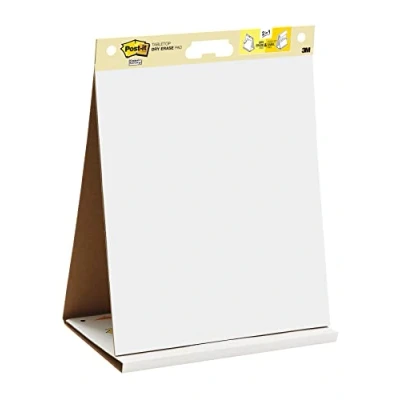 Immagine di Post it Super Sticky Meeting Charts, Confezione da 1 blocchetto, con 20 Fogli , 584 mm x 508 mm, Colore Bianco, per Fare Brainstorming Ovunque e Rendere Visibili tutte le Idee