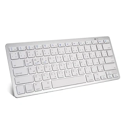 Immagine di Yunseity Tastiera Bluetooth Wireless Portatile, Mini Compatta a 78 Tasti, per, Mac, Android, Arabo/Spagnolo/Francese/Coreano/Russo/Tailandese Tastiera(Arabo)