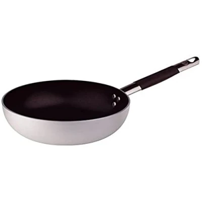 Immagine di Pentole Agnelli ALSC111BSC32 Padella Svasata Alta per Saltare, Alluminio, Argento, 32 cm