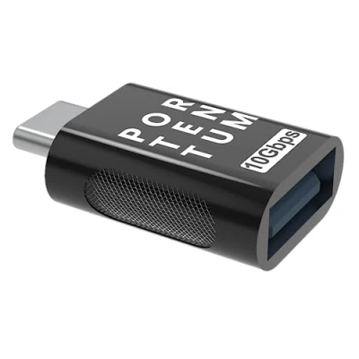 Immagine di PORTENTUM Adattatore USB C a 3.0 (3.1) OTG Velocità 10Gb Corpo Premium in Zinc con Alta Resistenza al Calore Tipo di Soli 5 Grammi