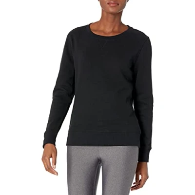 Immagine di Amazon Essentials Felpa Girocollo In Tessuto French Terry (Disponibile Taglie Forti) Donna, Nero Puntinato, 4XL Plus