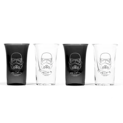 Immagine di Thumbs Up Shepperton Design STMTRPSG4 Original Star Wars Set di 4 bicchieri da shot Stormtrooper, colore: Nero