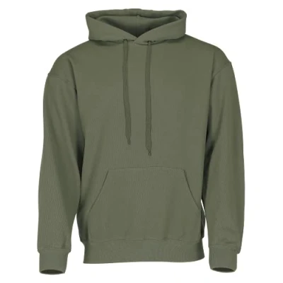 Immagine di Fruit of the Loom Felpa classica con cappuccio + sacchetto in tessuto MyShirt, Verde oliva Myshirt incluso, XXXL