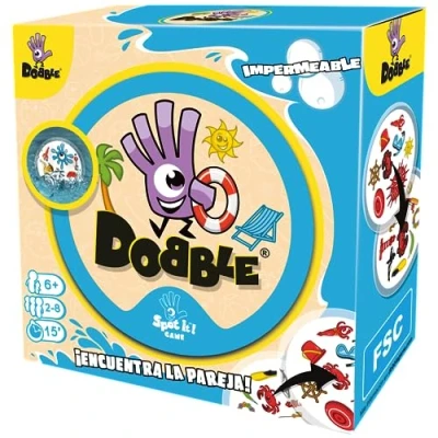 Immagine di Asmodee ADE0ASDO007 Dobble Waterproof Gioco di carte impermeabile Lingua Spagnola