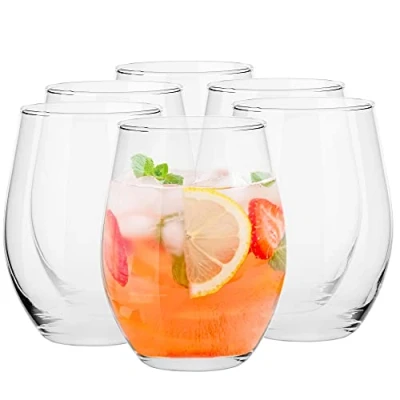 Immagine di TREND FOR HOME Set Bicchieri Acqua Vetro Trasparente 624 ml Cocktail 6 Pezzi Vino da Tumbler Aperol Spritz Caffè Freddo Succo di Frutta Sofia