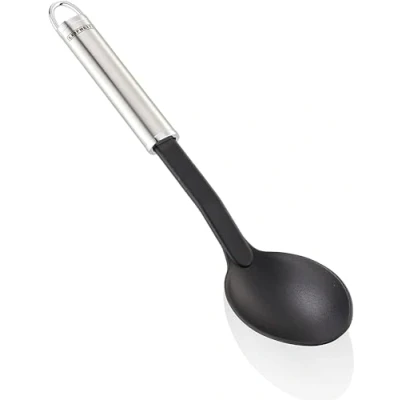 Immagine di Leifheit 24061 Cucchiaio Verdure Nylon, Acciaio Inossidabile, Nero/Grigio Argento, 6.5 x 3 31.5 cm