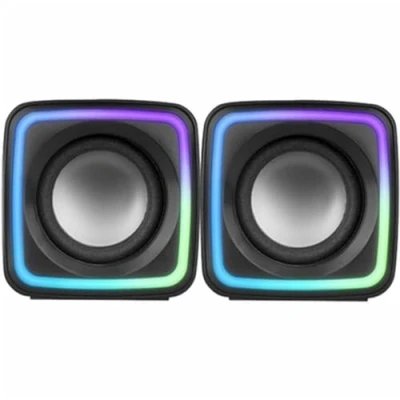 Immagine di MARSGAMING MSCUBE Nero, Altoparlanti Gaming RGB Compatti, Processore Audio DSP 8W, Controllo Volume
