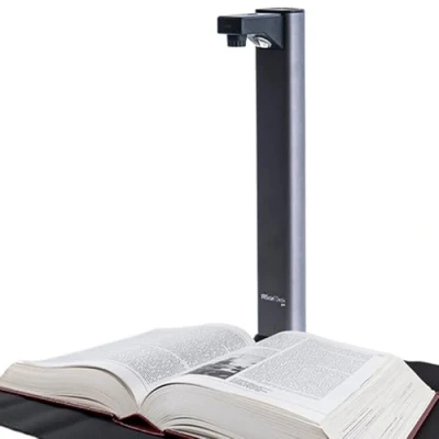 Immagine di IRIScan Desk scanner di documenti, libri v7pro:4K UltraHD 18MP 600dpi portatile visualizzatore documento camera OCRIA appiattimento scansione automatica