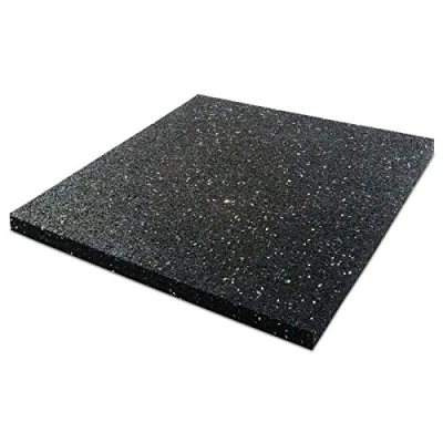 Immagine di ETM® Piastrelle anti vibrazione per lavatrice/asciugatrice, spessore 1 cm, attende le vibrazioni, evita slittamento, isolamento acustico 125 (l) x 200 cm 20mm Noir