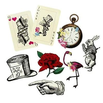 Immagine di Talking Tables, Set di Decorazioni, Tema Alice nel Paese delle Meraviglie, Ideale per Compleanni, Tea Party, Matrimoni e Feste, Festa a Cappellaio Matto, Multicolore