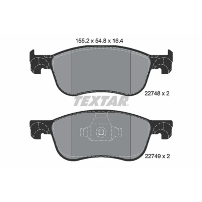 Immagine di TEXTAR 2274801 Kit pastiglie freno Non predisposto per contatto segnalazione usura FORD: Fiesta 7, Mk7 Van