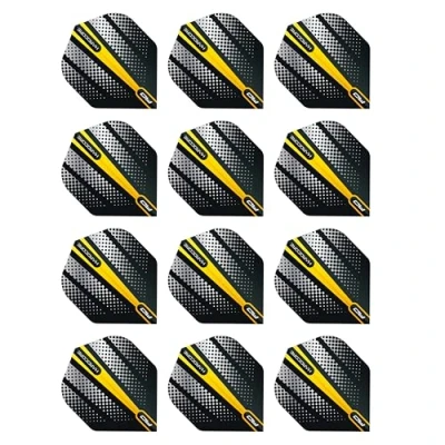 Immagine di RED DRAGON Hardcore Radical Yellow Flash Dart Flights 4 Sets per Pack (12 in Total)