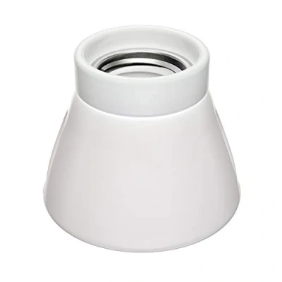Immagine di ledscom.de Plafoniera/presa di corrente MINZ, porcellana, bianco lucido, 1x E27 max. 300W, design bar, lampada d&#039;atmosfera, base E27, 1 luce, tendenza, cucina, tavolo da pranzo, camera